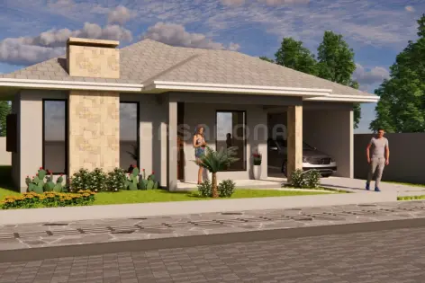 Imagem #1 do imóvel Casa em lançamento com 3 dormitórios a 300 metros da praia no bairro Sambaquis